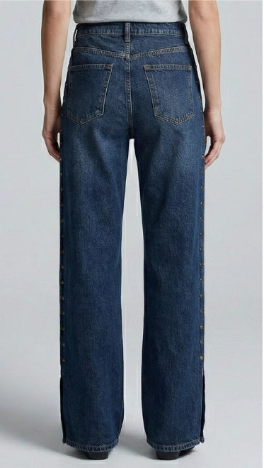 Andrews Wide Leg Jean w/Studs