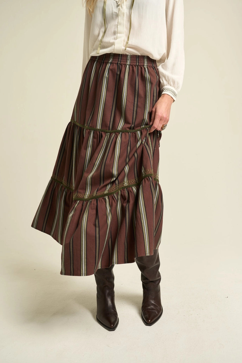 Evelyn Striped Maxi Skirt