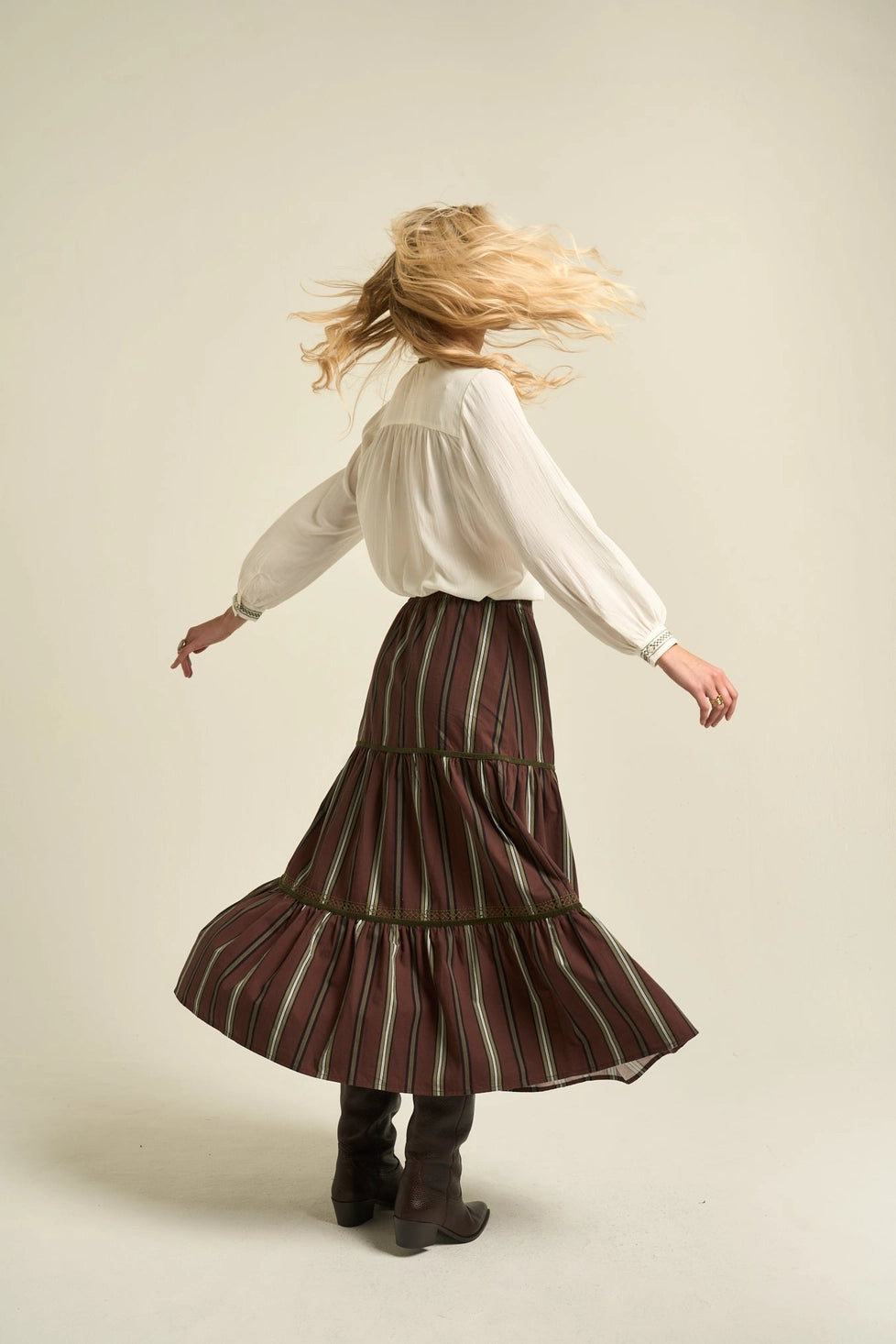Evelyn Striped Maxi Skirt