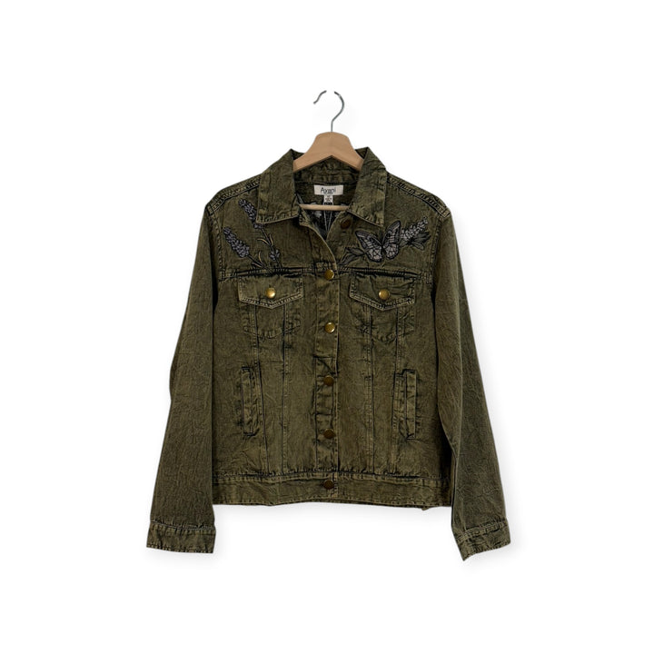 Embroidered Cotton "Happy" Jacket
