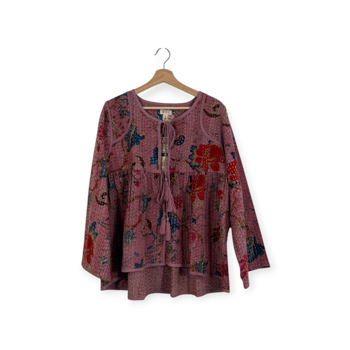 Quilted Floral Cardigan Jacket