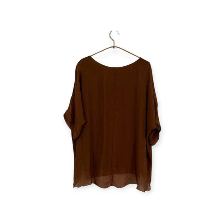 Raw Hem Layered Silky top