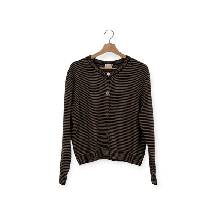 Striped Merino Wool Cardigan