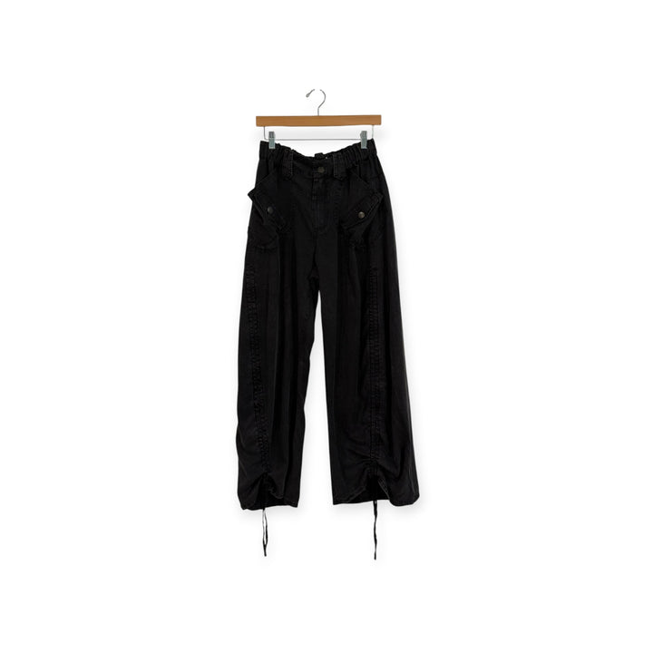 Drawstring Wide-Leg Cargo Pants