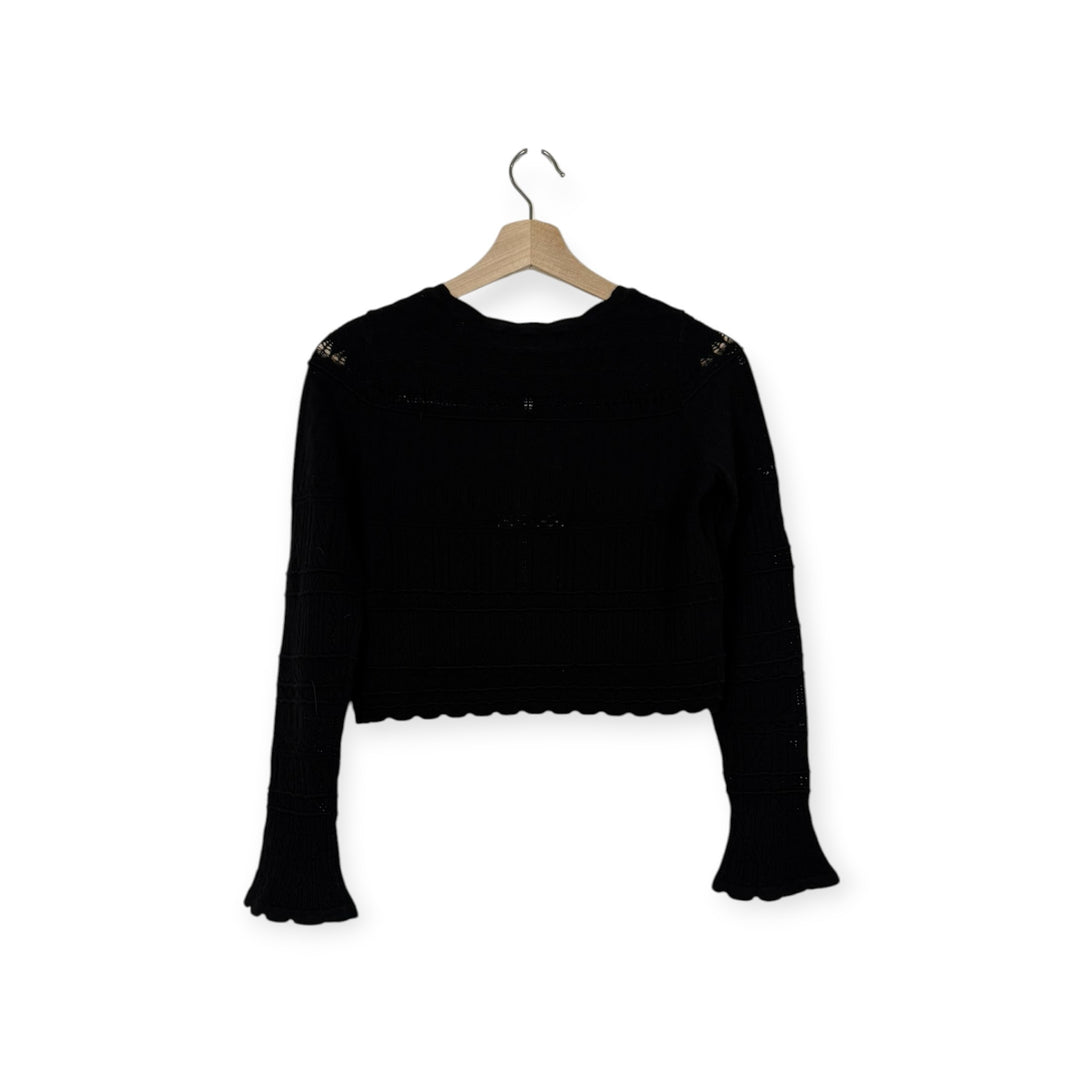 Pointelle Cropped Cardigan