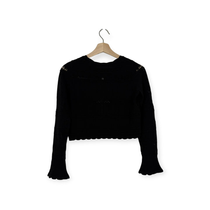 Pointelle Cropped Cardigan