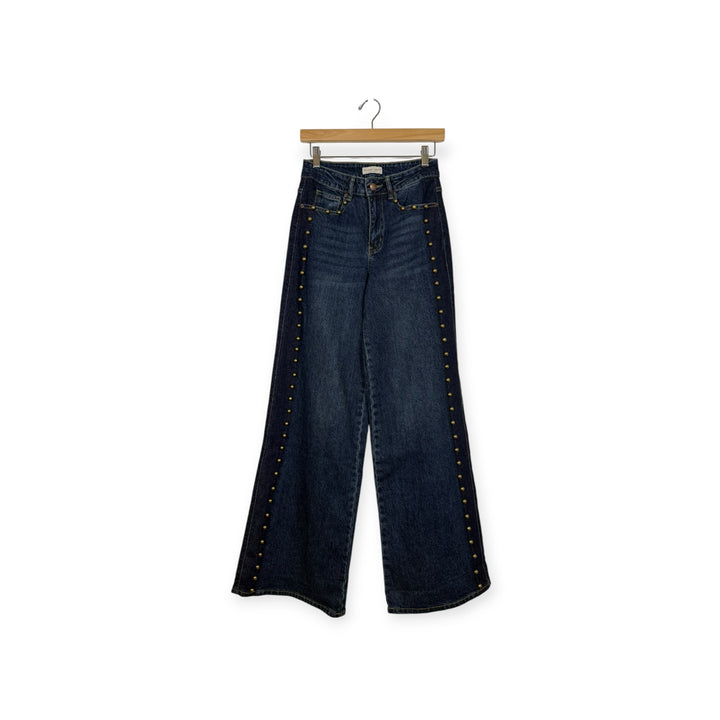 Andrews Wide Leg Jean w/Studs